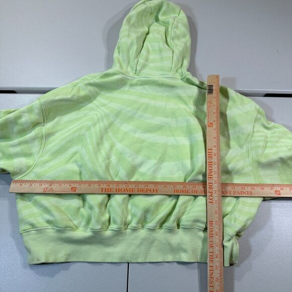 Nike Sportswear Phoenix Fleece Swirl Hoodie Women Medium Green Light CROPPED - Picture 9 of 12
